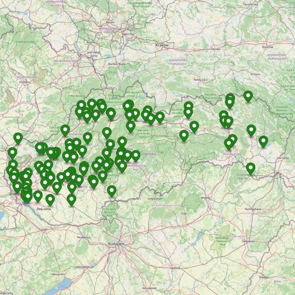 mapa-arboristi slovensko